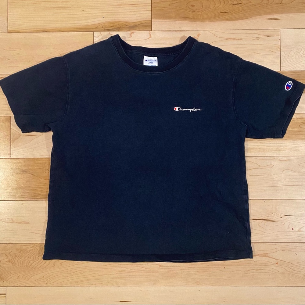 🤍 Y2K Cropped Boxy Tee Streetwear Skater CHAMPION